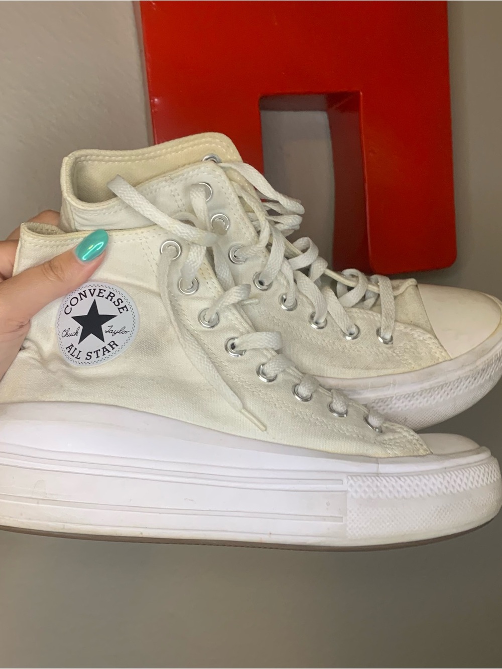 Converse All Star Platform High Top Sneakers - White